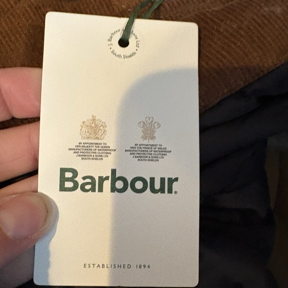 Barbour Womens Mickley Corduroy Trimmed Quilted Jacket Black Brown Size 1XL New - Picture 13 of 13